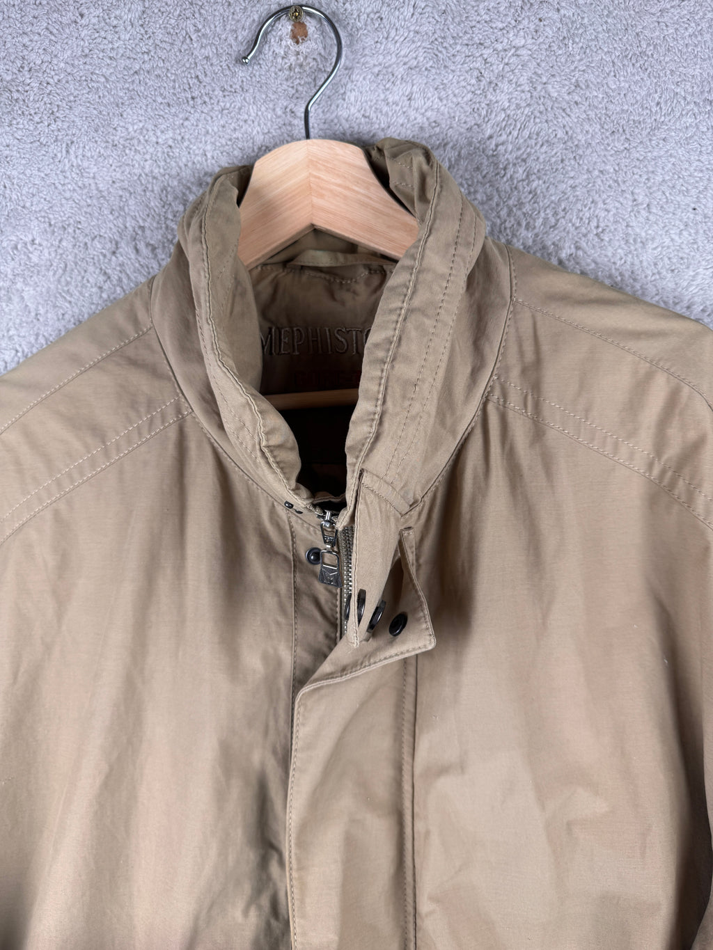 Mephisto Gore-Tex Mens Jacket Size 52 Beige Waterproof Field Coat Outdoor
