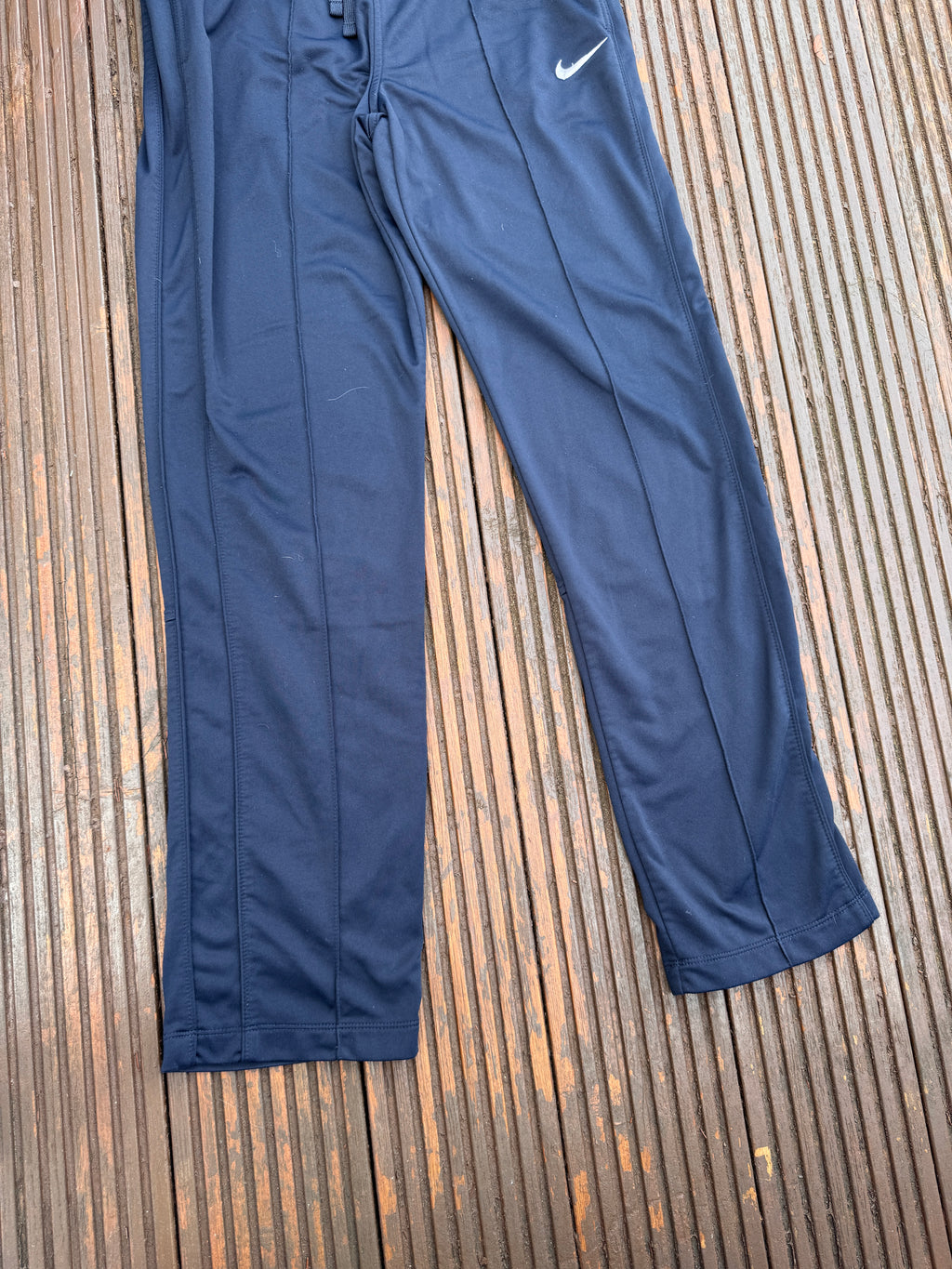 Nike Mens Track Pants Size Medium Navy Blue Swoosh Joggers Athletic Dept