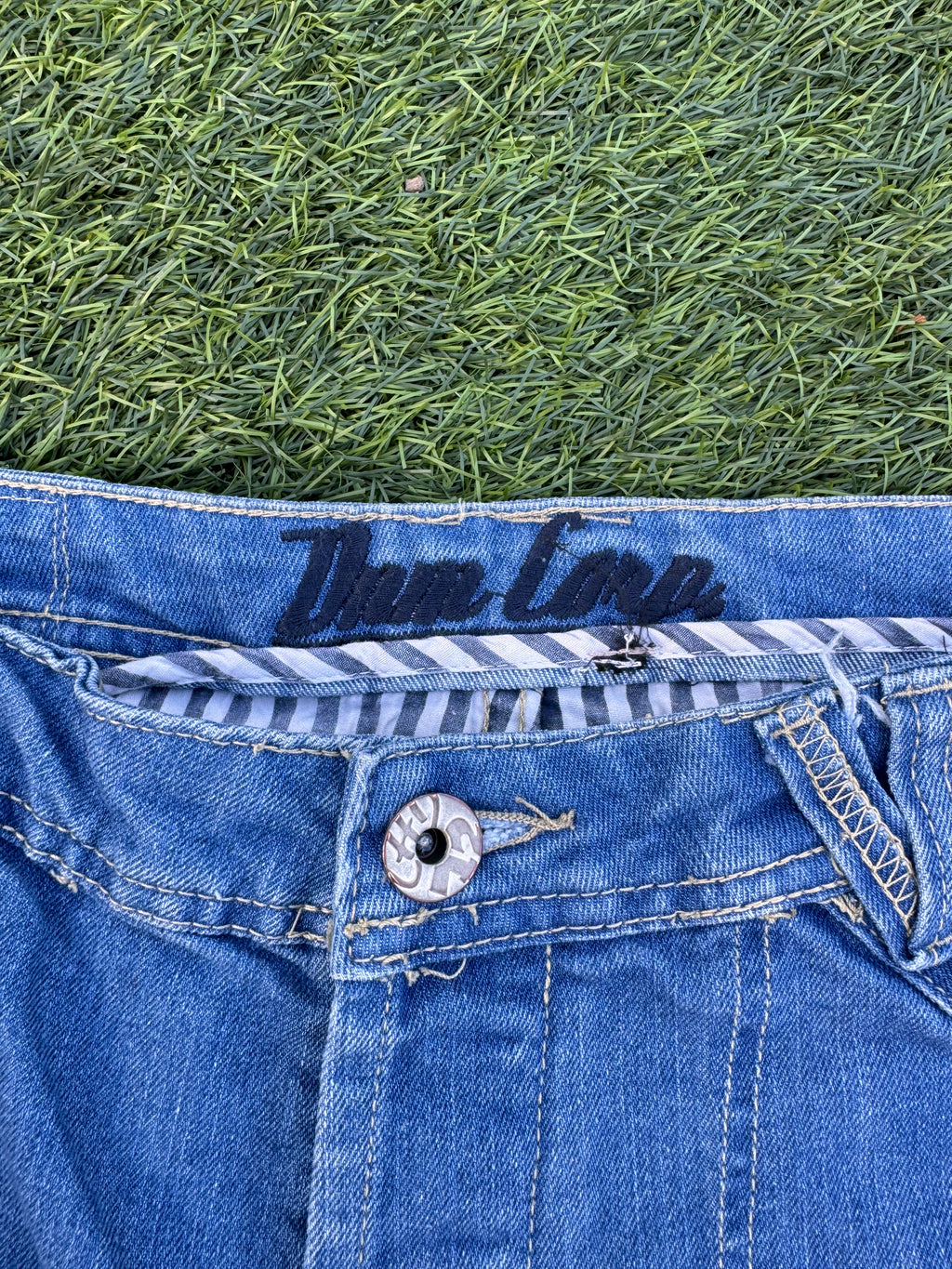 Denim Co Mens Blue Denim Carpenter Shorts W36 Baggy Long Y2K Utility