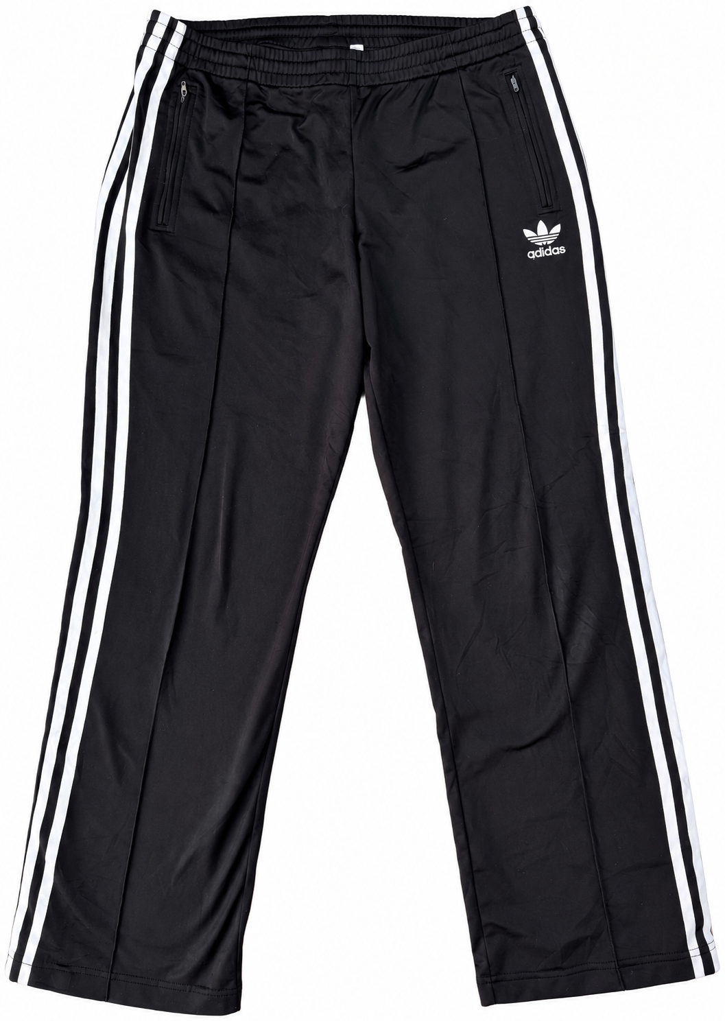 Vintage Adidas Originals Track Pants Size M Black White 3 Stripe Trefoil 90s