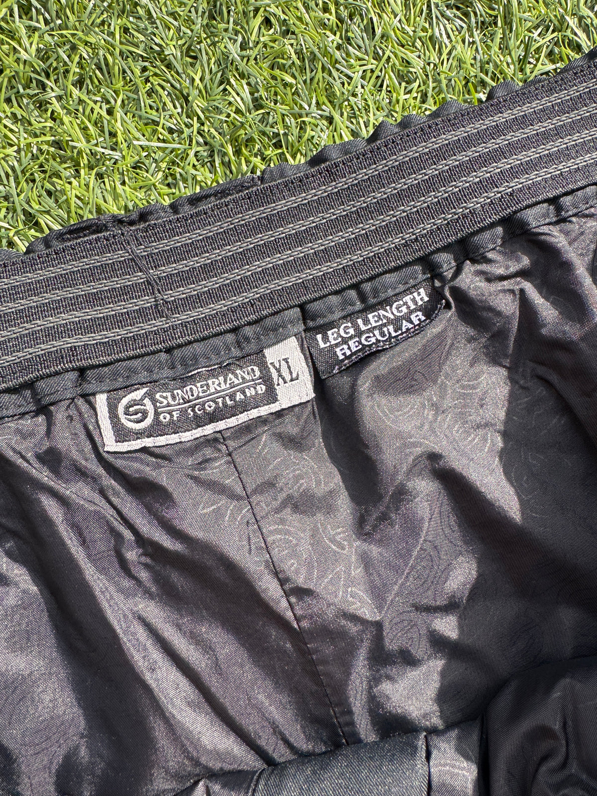 Sunderland of Scotland Golf Trousers Mens XL Black Waterproof Outdoor W36 L30
