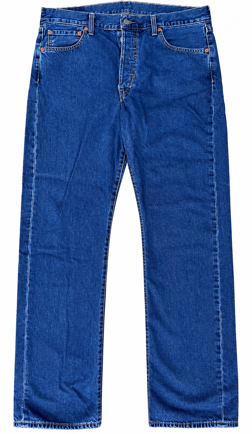 Levi's 501 Mens Jeans W36 L32 Blue Denim Straight Leg Button Fly
