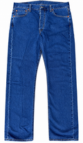 Levi's 501 Mens Jeans W36 L32 Blue Denim Straight Leg Button Fly