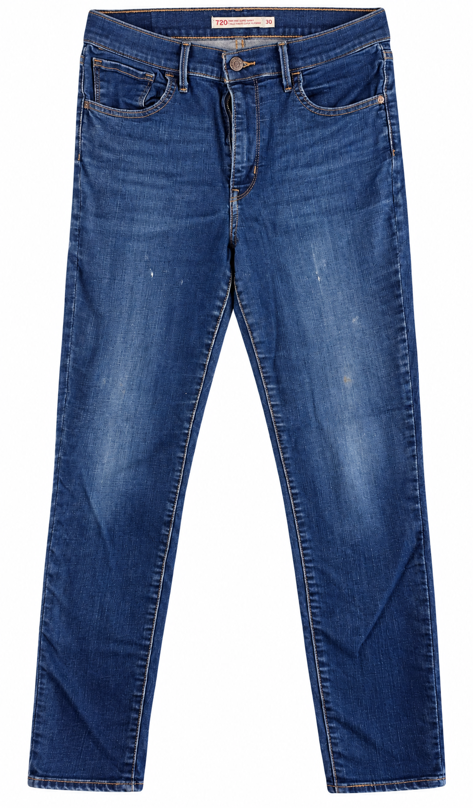 Levis 720 Womens Jeans W30 L30 High Rise Super Skinny Stretch Blue Denim