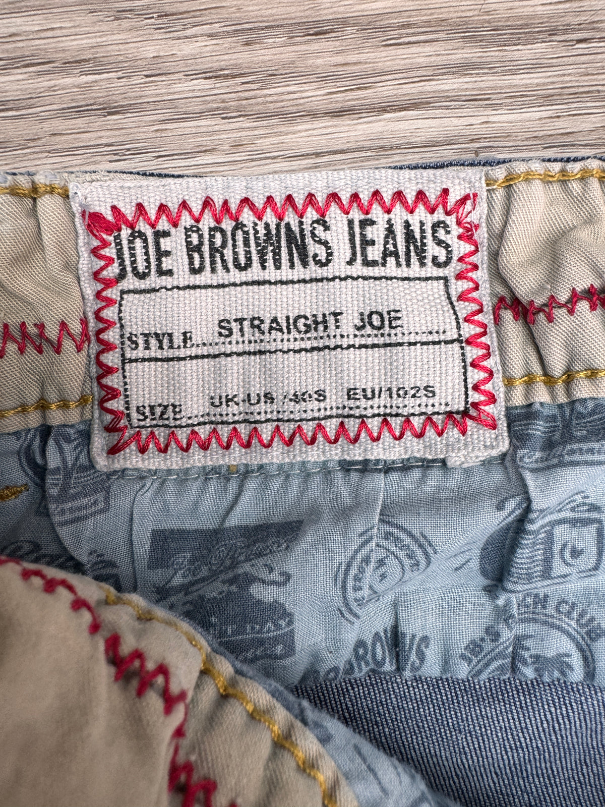 Joe Browns Mens Straight Leg Jeans W36 L28 Blue Denim Stretch Faded