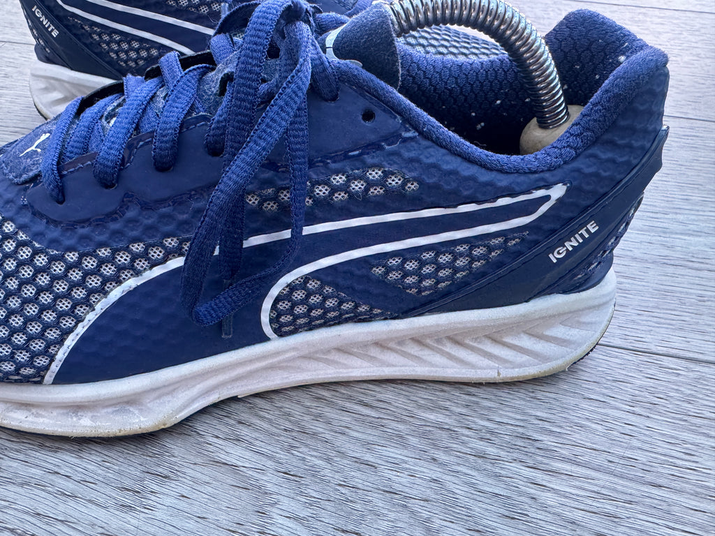 Puma Ignite Mens Running Trainers Navy Blue White UK 6.5