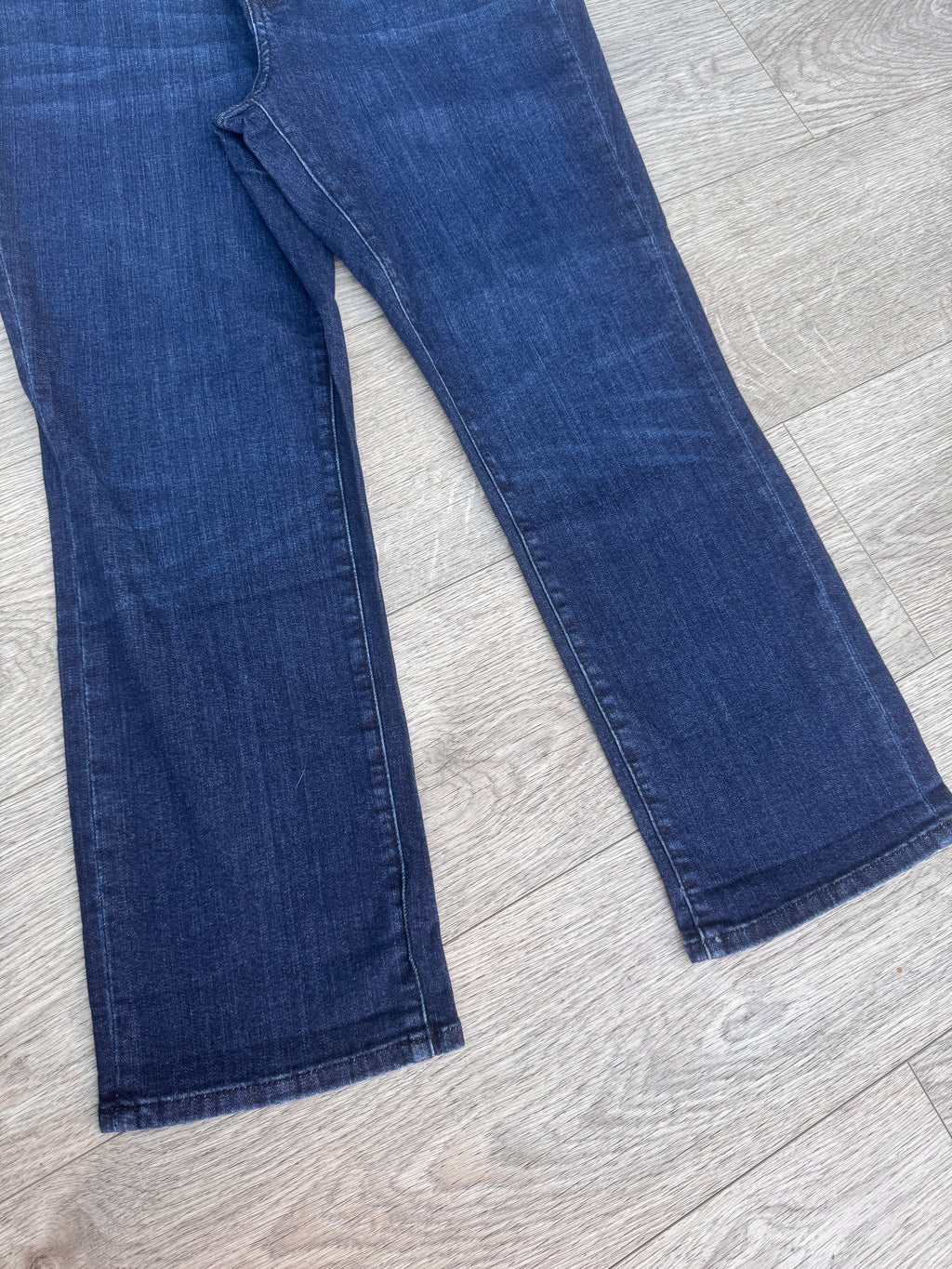 White Stuff Womens Jeans UK 14 W34 L25 Southern Ocean Crop Slim Fit Blue