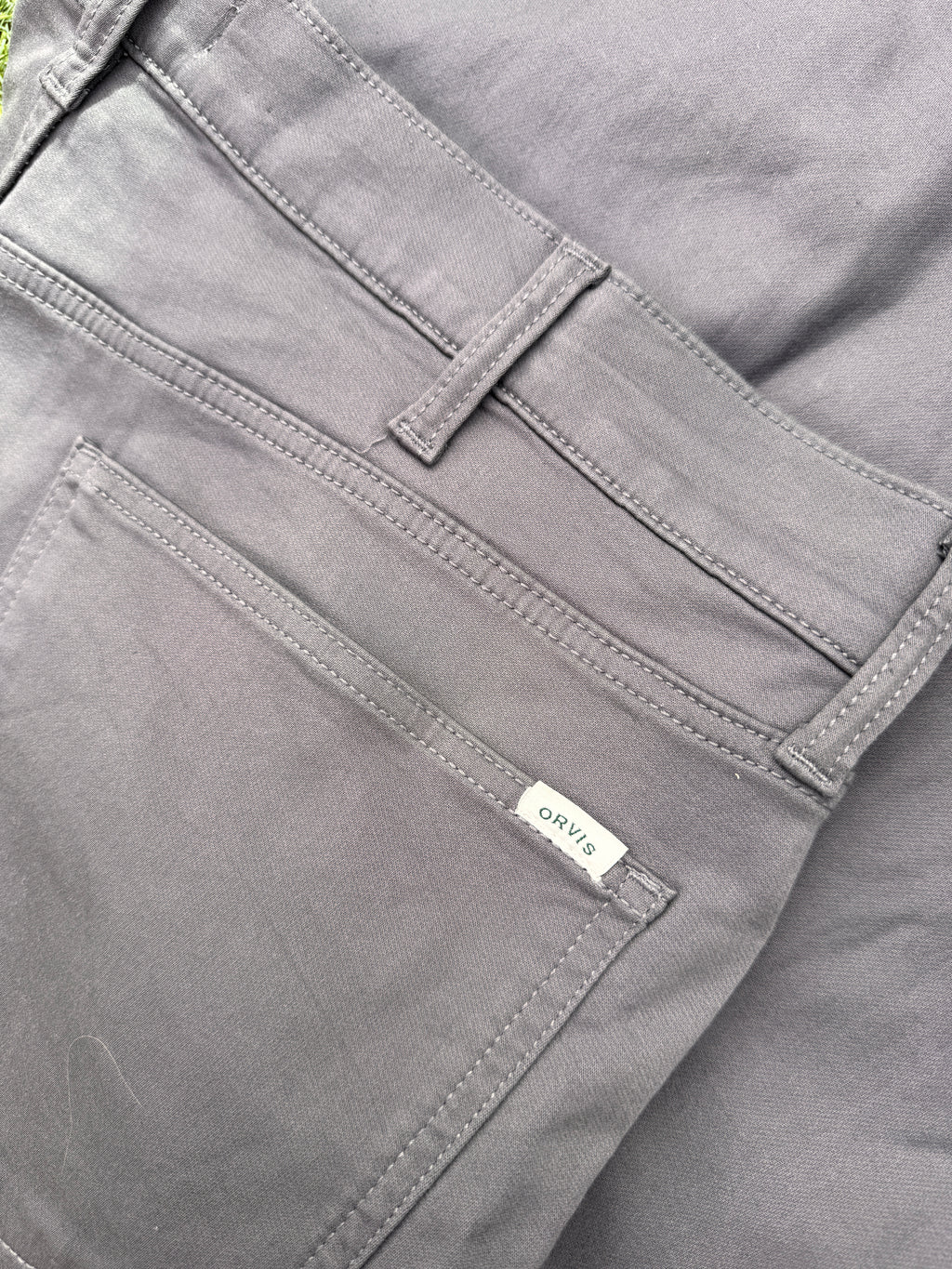 Orvis Mens Trousers W40 L 32 Grey Straight Leg Cotton