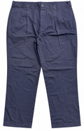 Tommy Hilfiger Mens Navy Blue Pleated Chino Trousers W40 L30 Straight Leg