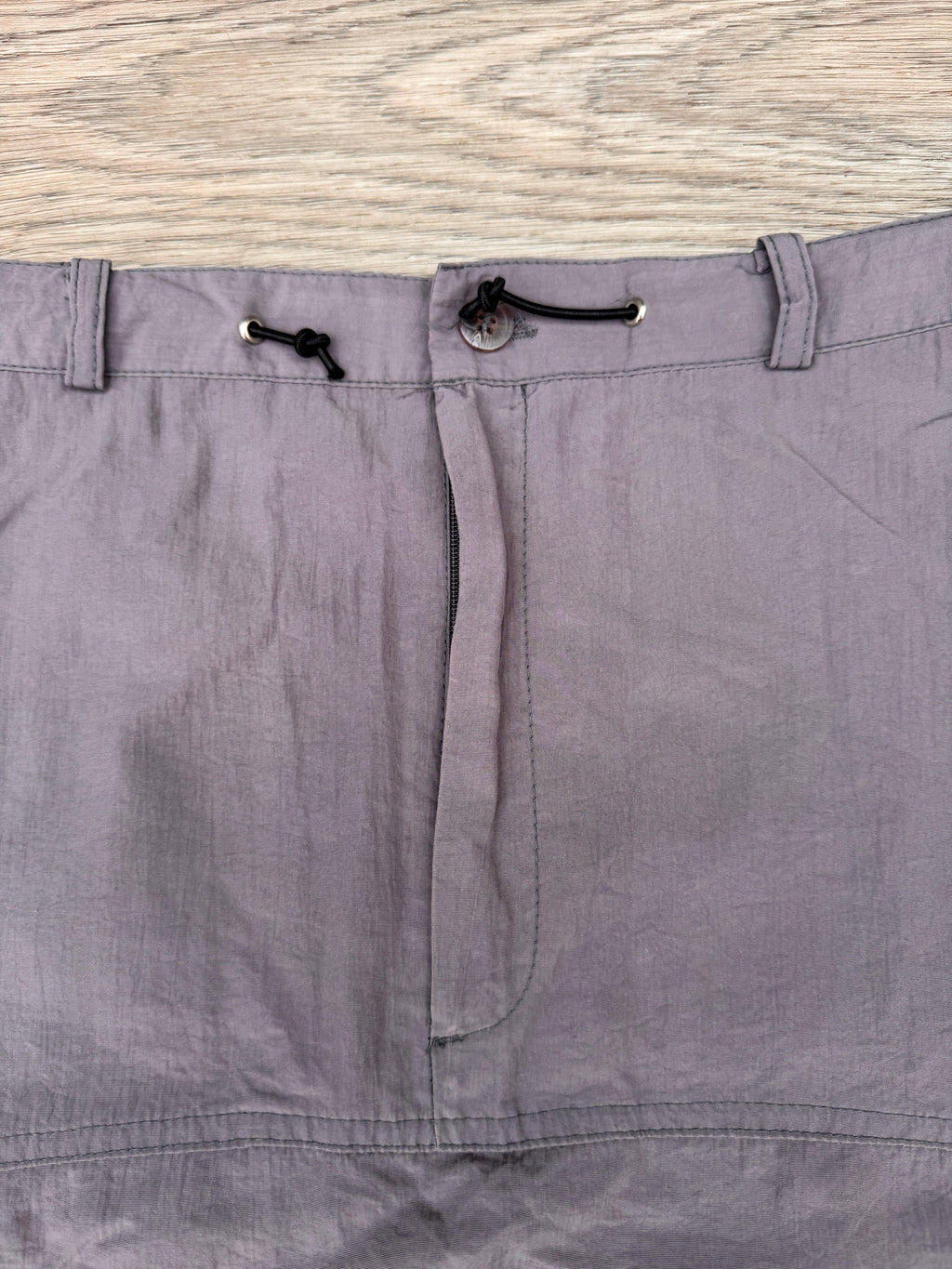 Vintage Y2K Clockhouse C&A Cargo Skirt UK 10 Grey Utility Midi Nylon 2000s