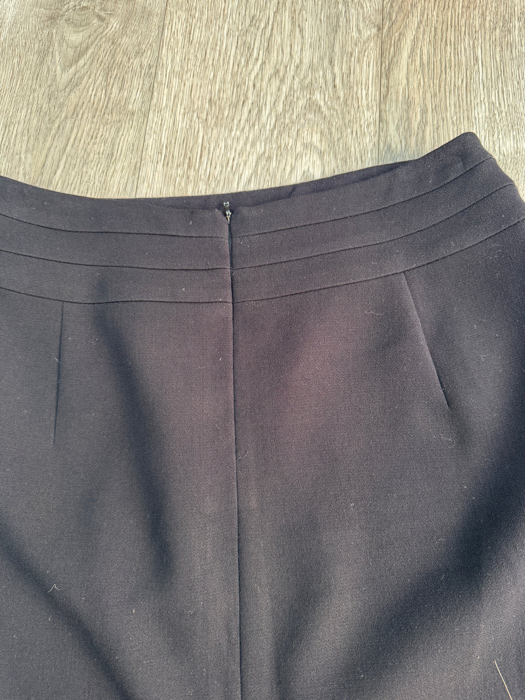 Minuet Petite Womens W30 Black Pencil Skirt Smart Formal Office Knee Length