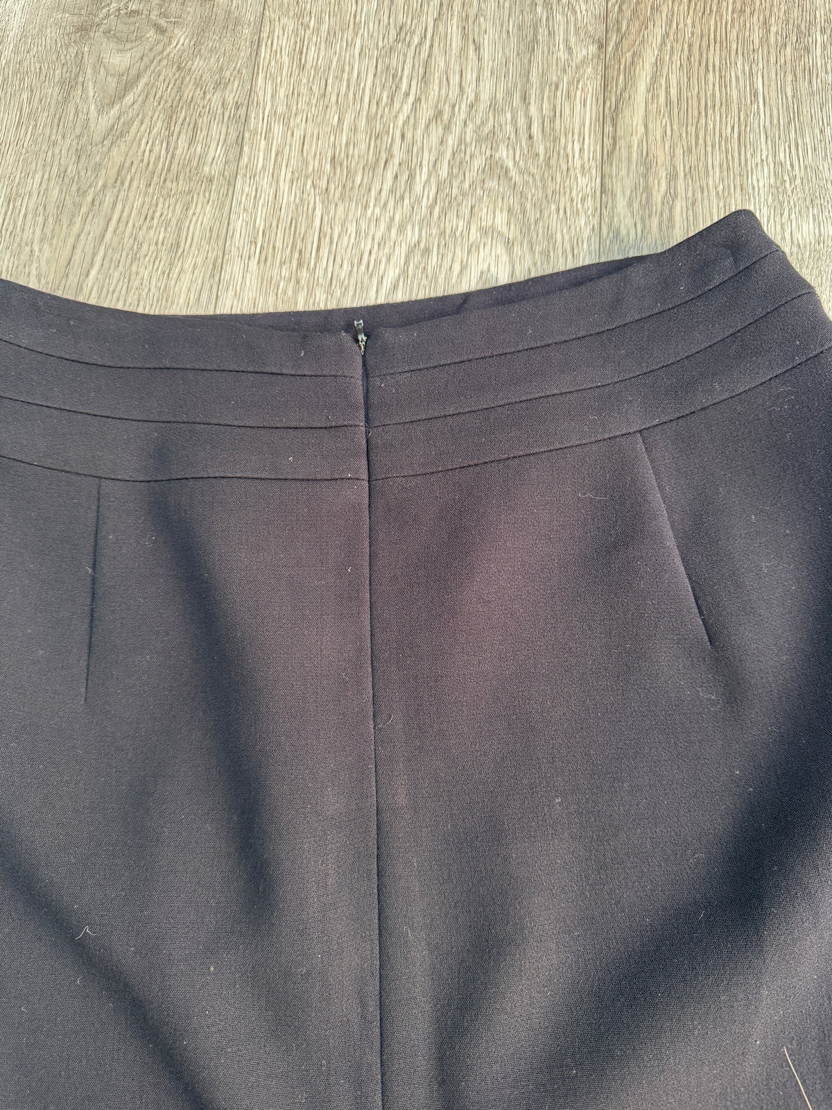 Minuet Petite Womens W30 Black Pencil Skirt Smart Formal Office Knee Length