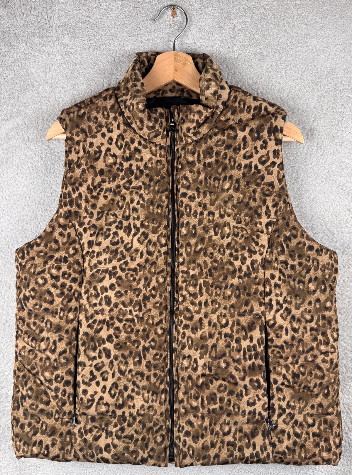 Lauren Ralph Lauren Womens XL Leopard Print Puffer Gilet Bodywarmer Vest