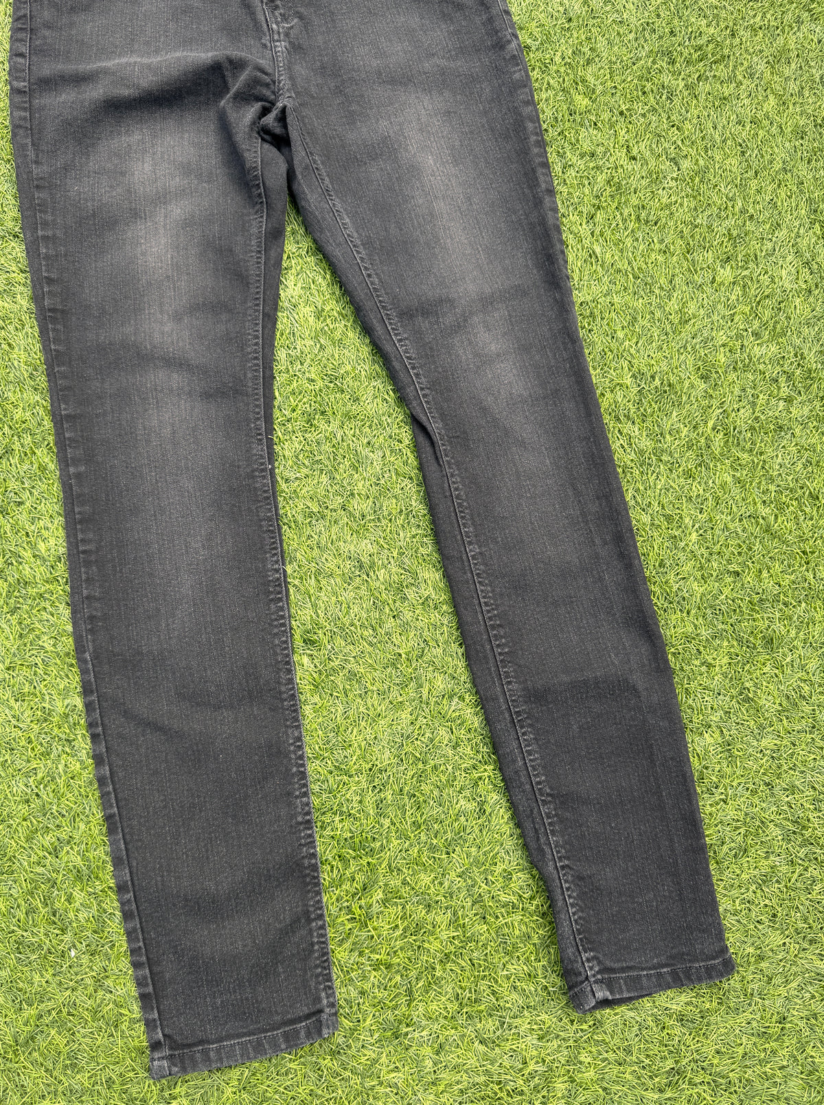 Calvin Klein Jeans Mens W36 L32 Black Grey Faded Denim Trousers Straight Leg