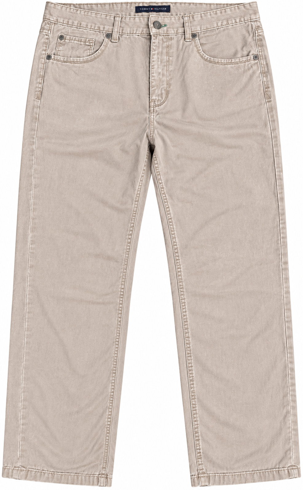Tommy Hilfiger Denim Mens Jeans W34 L32 Beige Stone Straight Leg