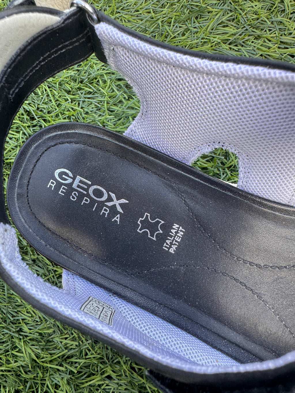 Geox Respira Womens Black Leather Walking Sandals UK 5