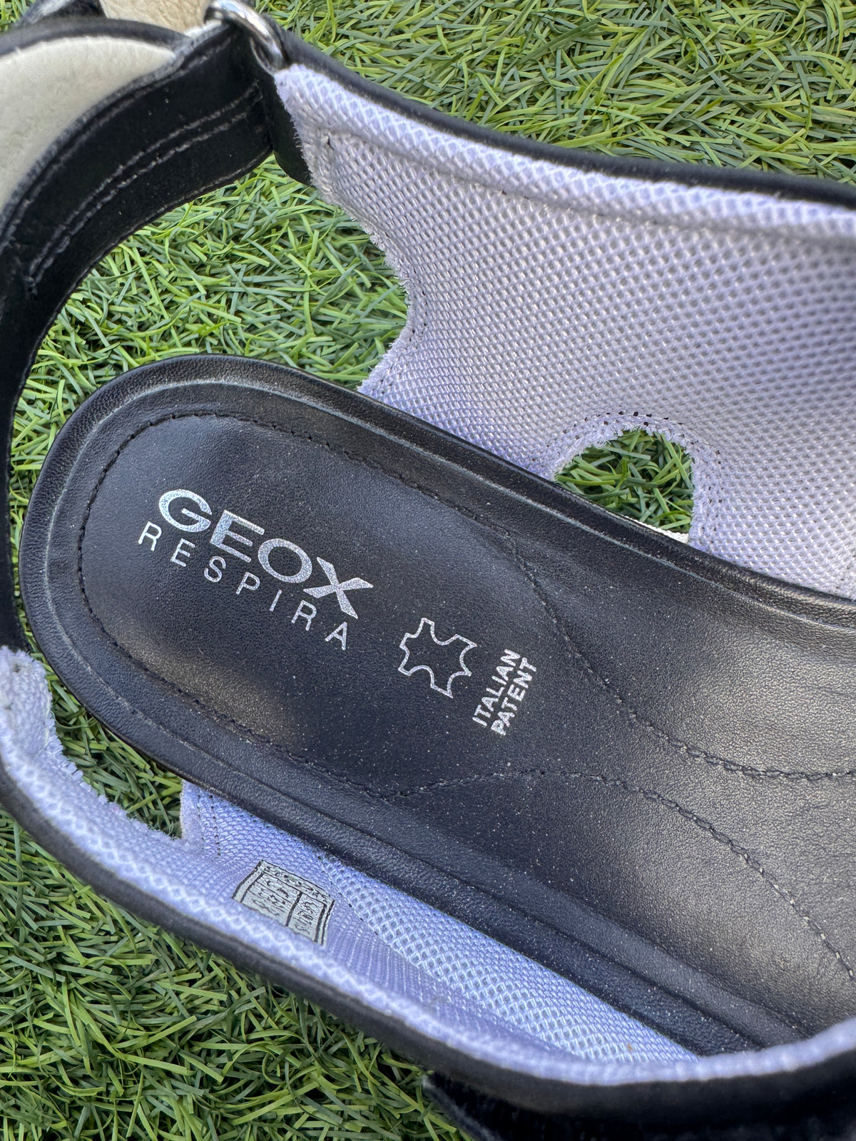 Geox Respira Womens Black Leather Walking Sandals UK 5