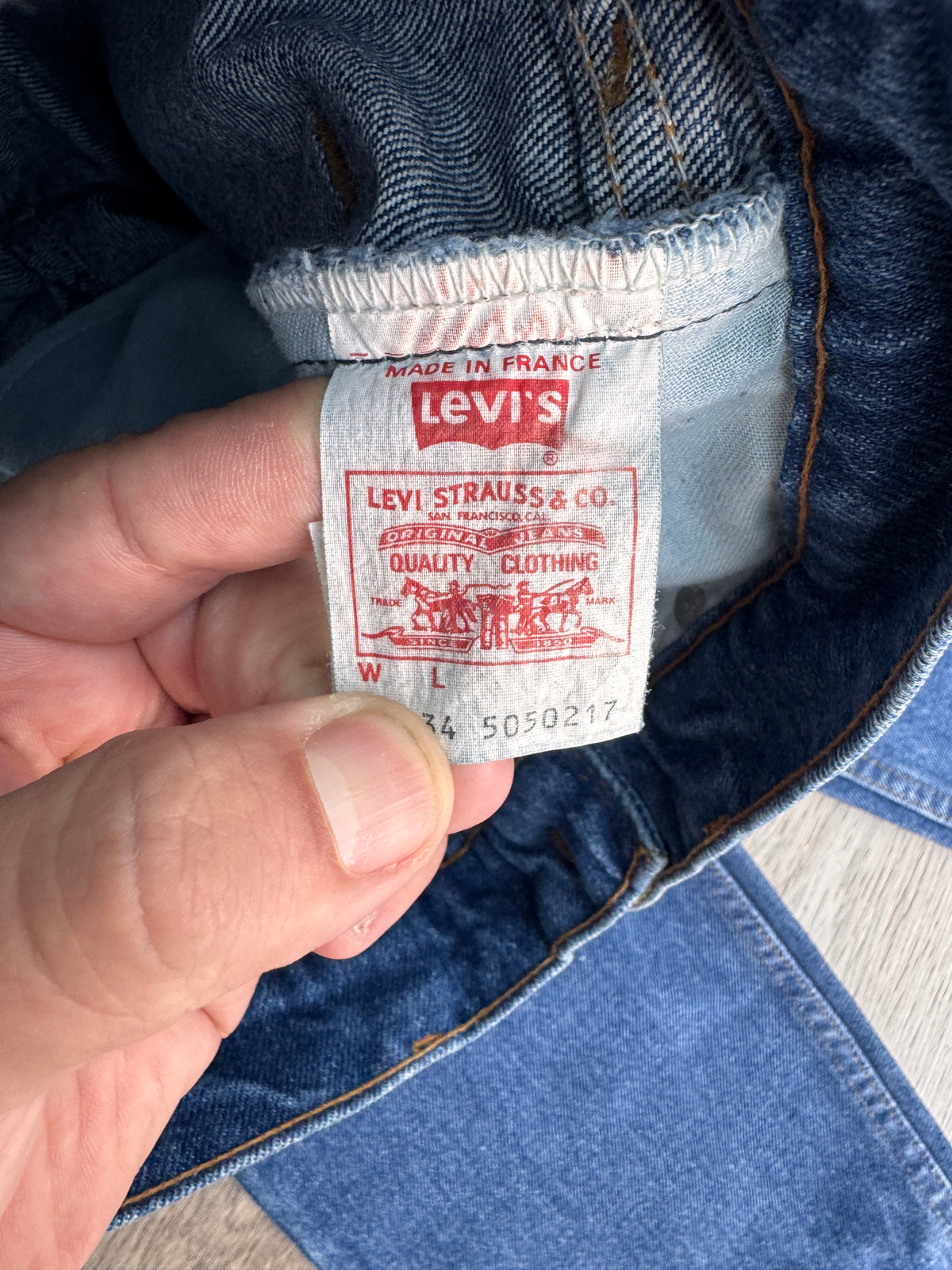 Vintage Levi’s 502-03 Jeans W28 L34 Made France Deadstock NOS Tags 80s