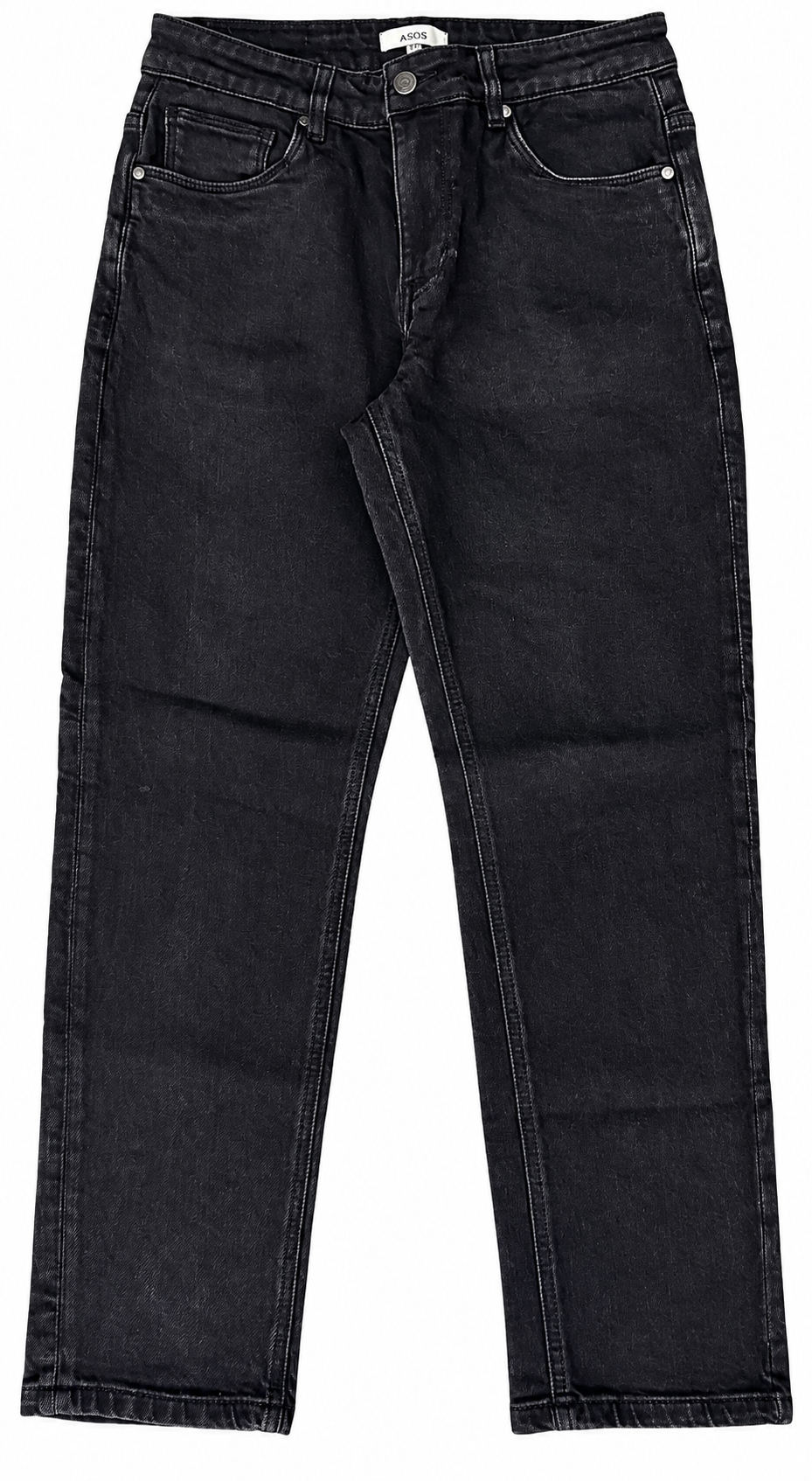 ARNE Mens Jeans W30 Short Black Washed Denim Straight Slim Fit Trousers L 28