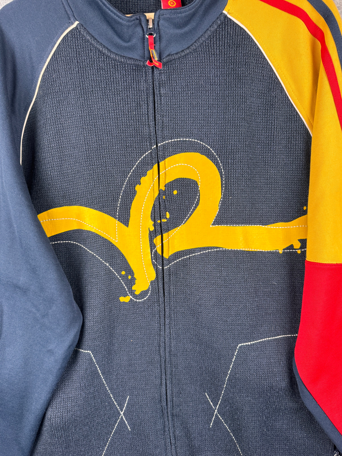 Rocawear Mens XL Navy Full Zip Track Jacket Y2K Hip Hop Streetwear