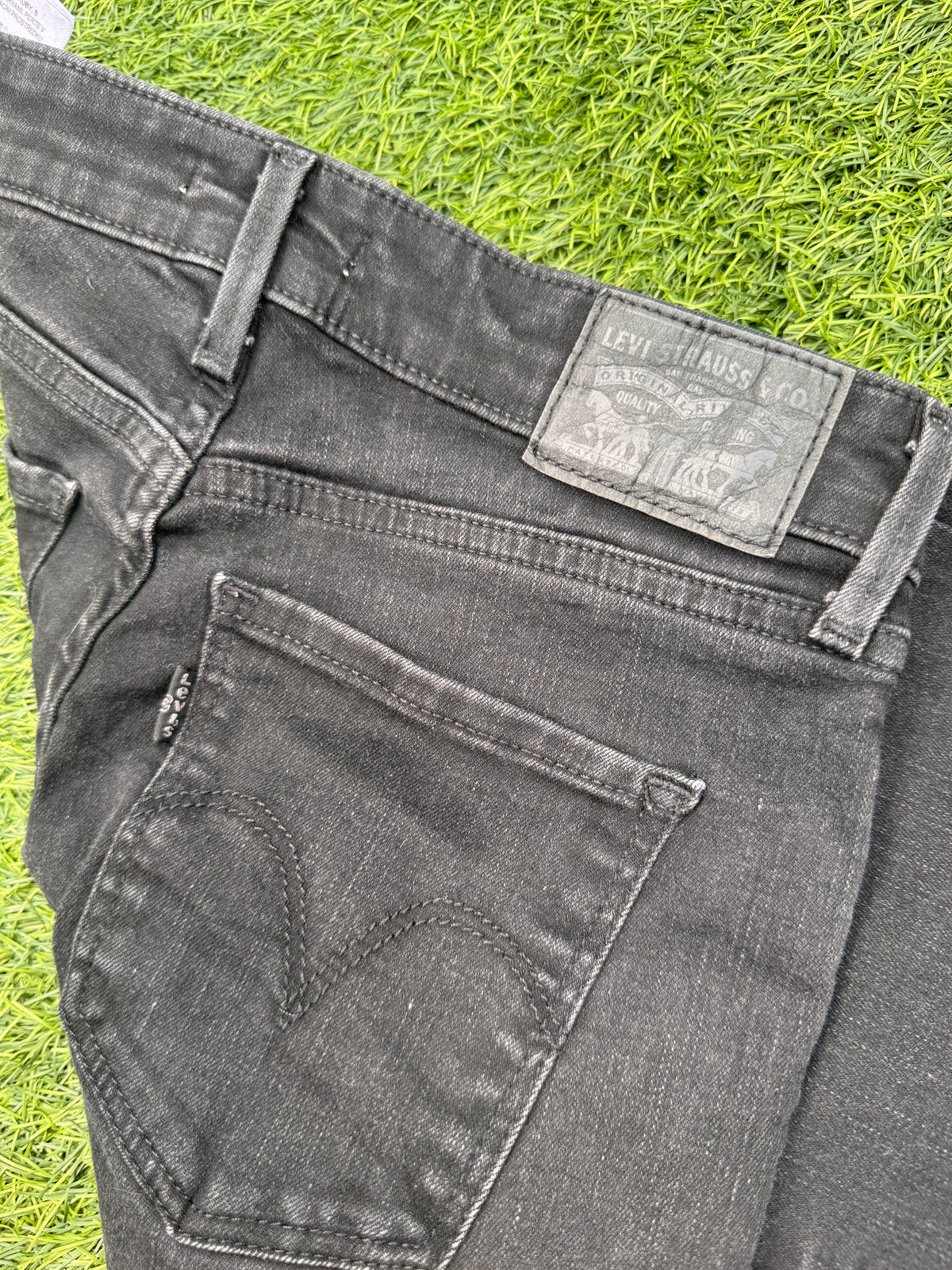 Levis Womens Jeans W27 L30 Black Classic Mid Rise Skinny Stretch