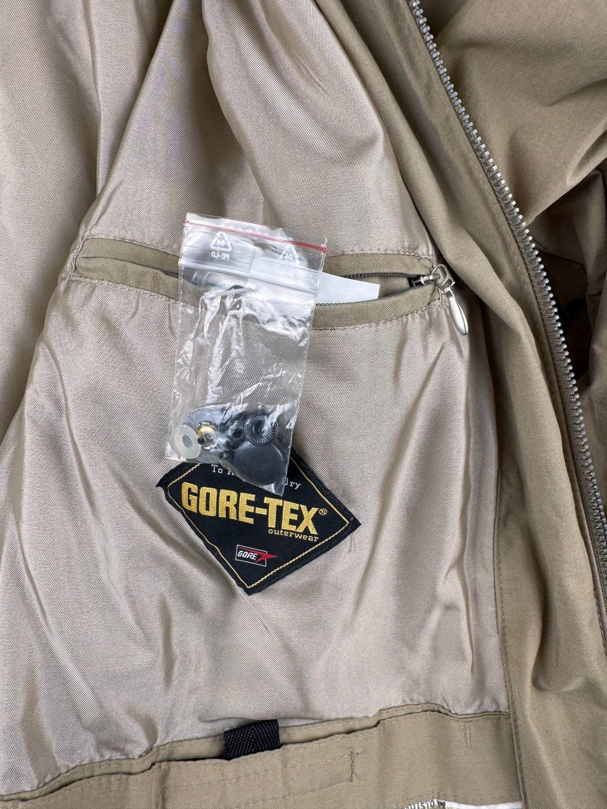Mephisto Gore-Tex Mens Jacket Size 52 Beige Waterproof Field Coat Outdoor