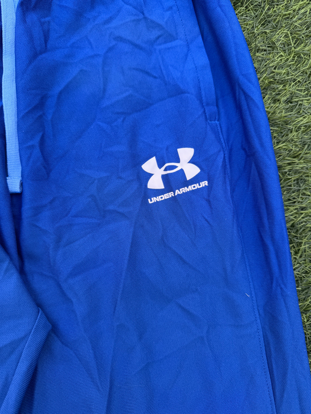 Under Armour Mens Tracksuit Bottoms Medium Blue Joggers