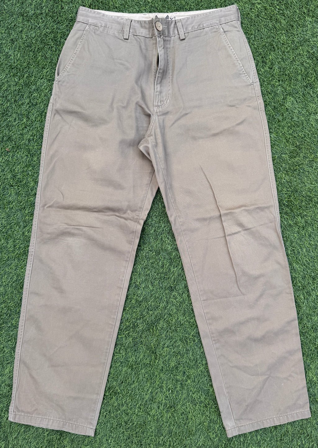 Avirex Mens Chino Trousers Size W34 L30 Beige Stone Straight Leg