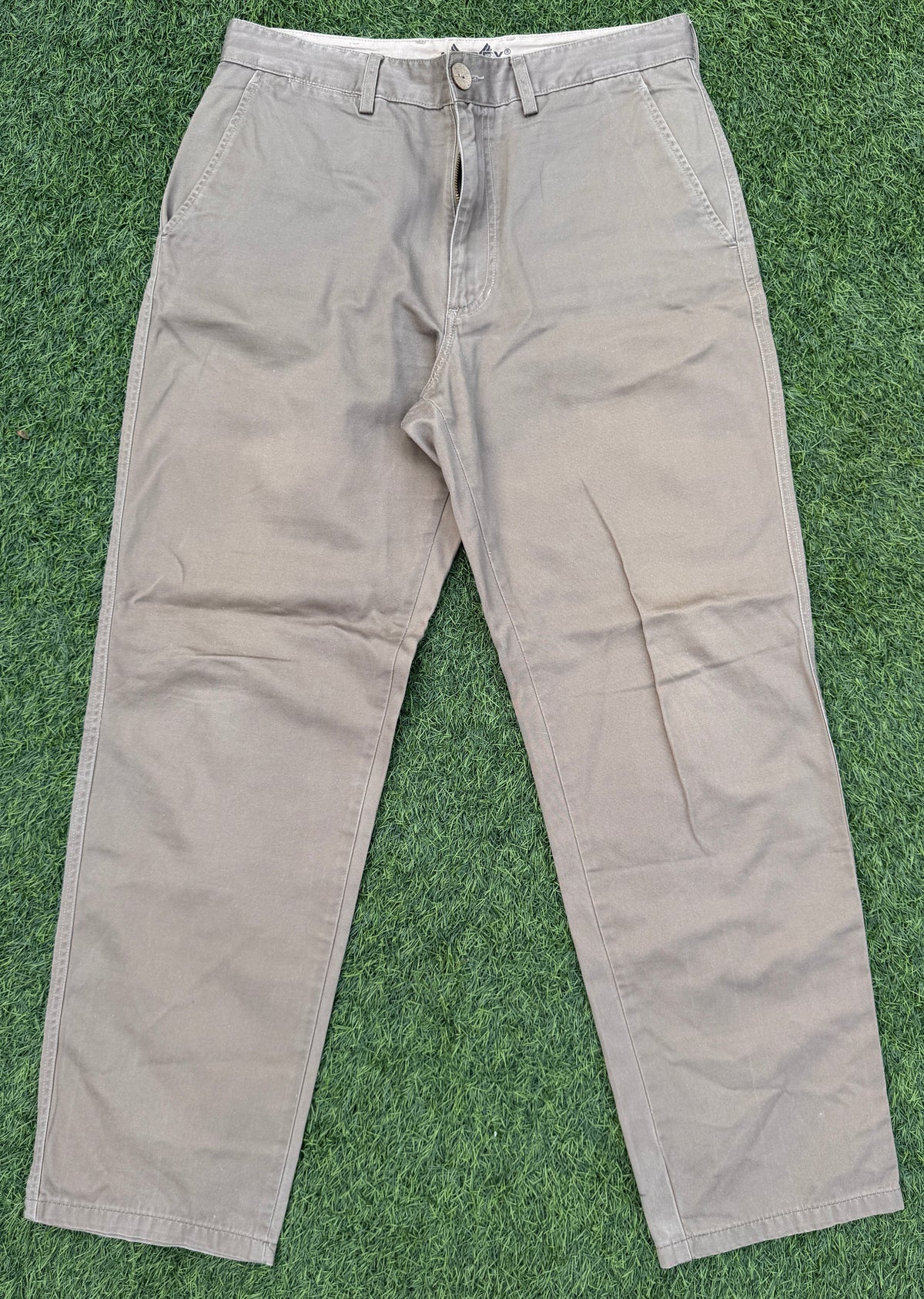 Avirex Mens Chino Trousers Size W34 L30 Beige Stone Straight Leg
