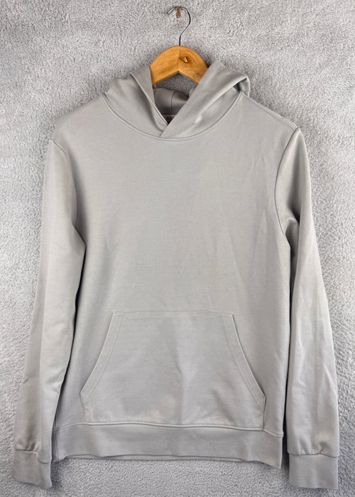 ARNE Mens Grey Essential Pullover Hoodie Sweatshirt Minimalist Size Medium