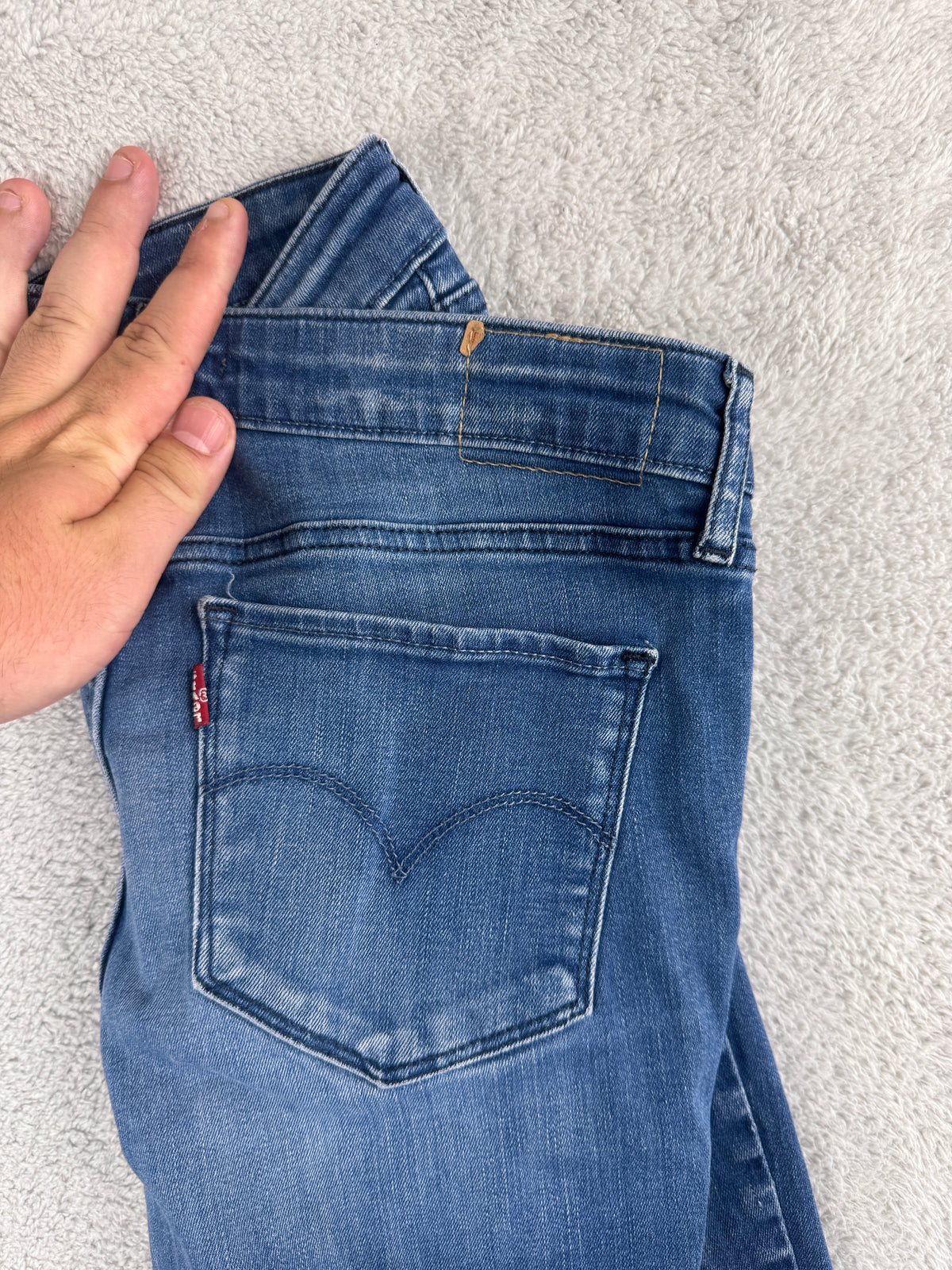 Levis 711 Skinny Womens Jeans W30 L 28 Blue Stretch Denim Slim Fit