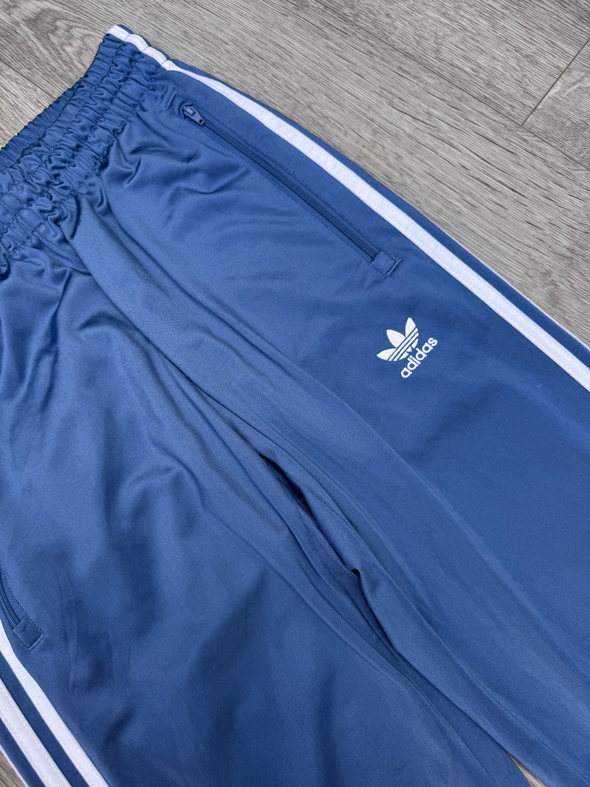 Adidas Originals Primeblue Track Pants Mens Small Blue 3 Stripe Trefoil Joggers