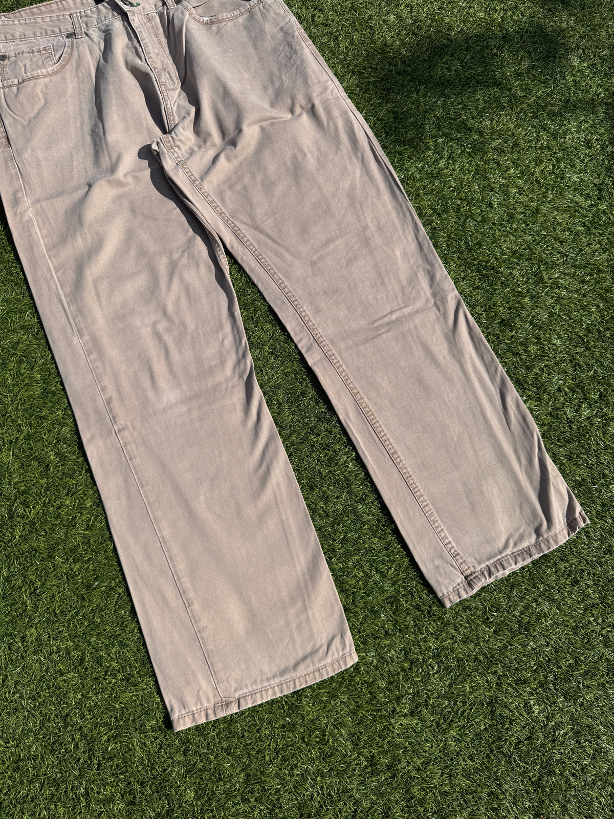 Tommy Hilfiger Denim Mens Jeans W34 L32 Beige Stone Straight Leg