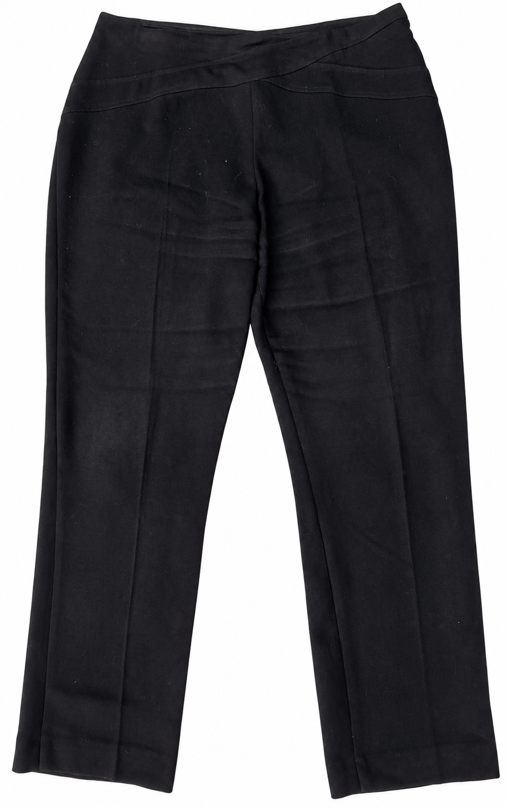 Minuet Petite Womens Trousers UK 14 W34 L28 Black Smart Formal Straight Leg