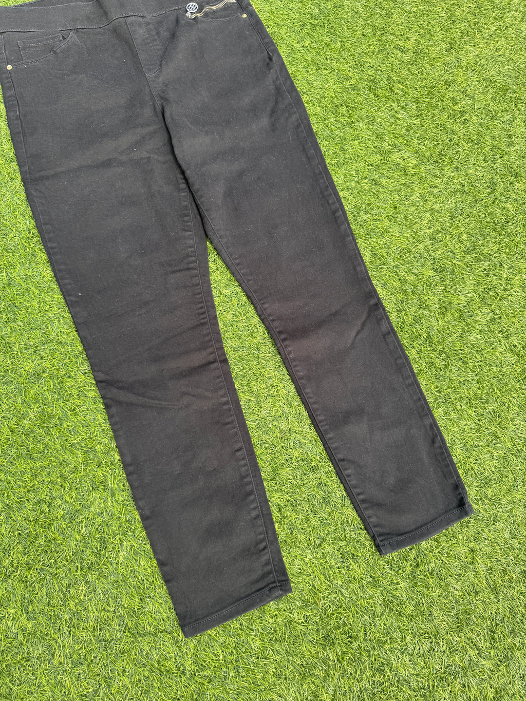 Tommy Hilfiger Womens Black Skinny Trousers Jeans Size 10 Stretch Zip Pocket