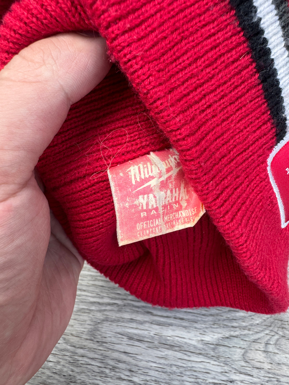 Milwaukee Yamaha Racing Beanie Hat Red MotoGP Motorcycle Motorsport Winter