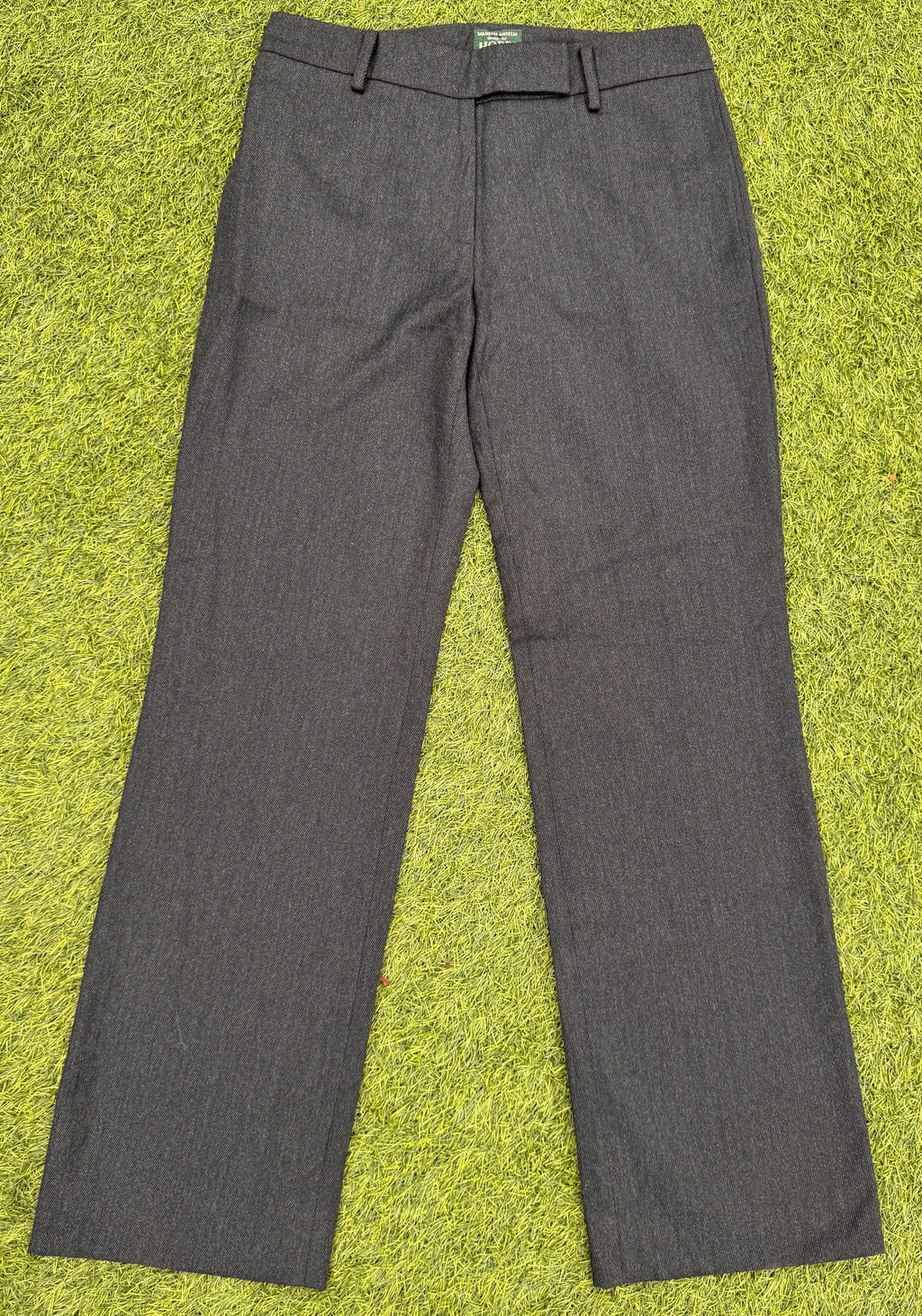 Vintage Hobbs Marilyn Anselm Womens Trousers UK 12 Grey 100% Wool W 32 L 32