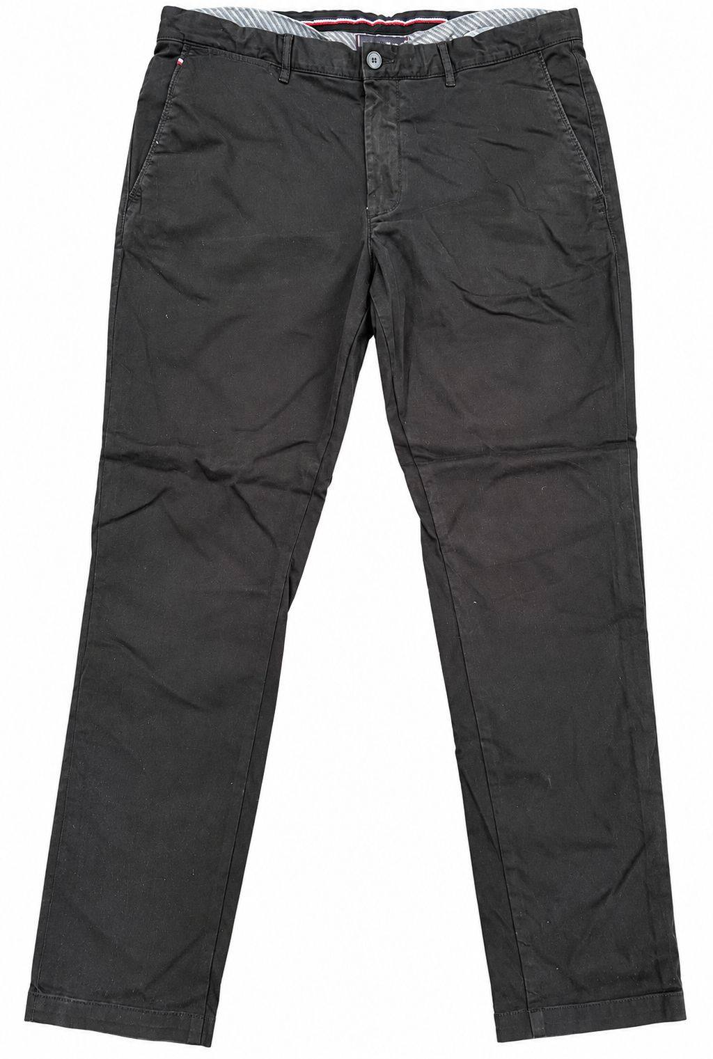 Tommy Hilfiger Mens Chino Trousers W38 L32 Black Straight Leg