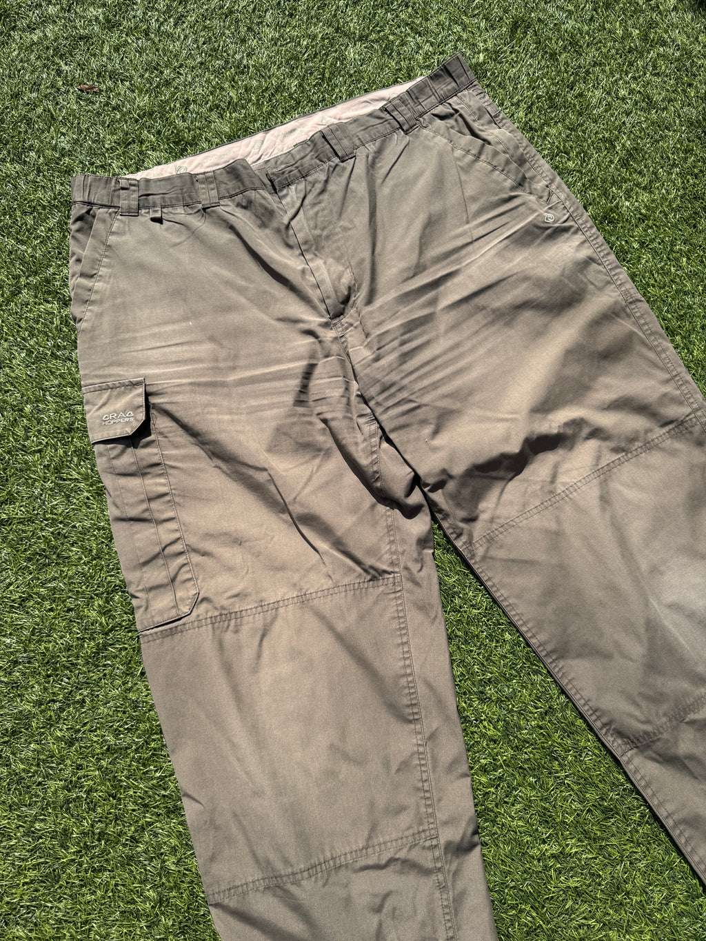 Craghoppers Mens Cargo Trousers W38 L30 Khaki Green Walking Hiking