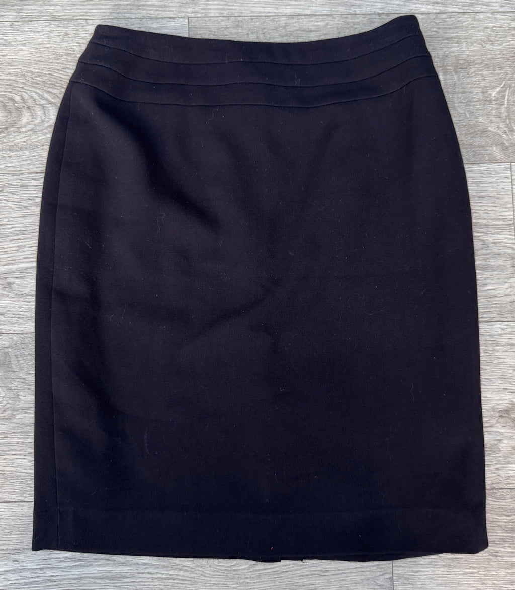 Minuet Petite Womens W30 Black Pencil Skirt Smart Formal Office Knee Length