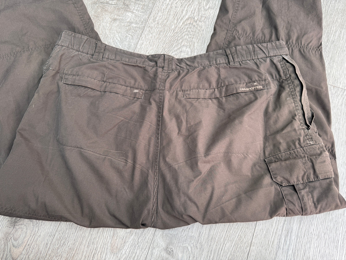 Craghoppers Mens Cargo Trousers W40 L28 Brown Walking Hiking Outdoor Short Leg