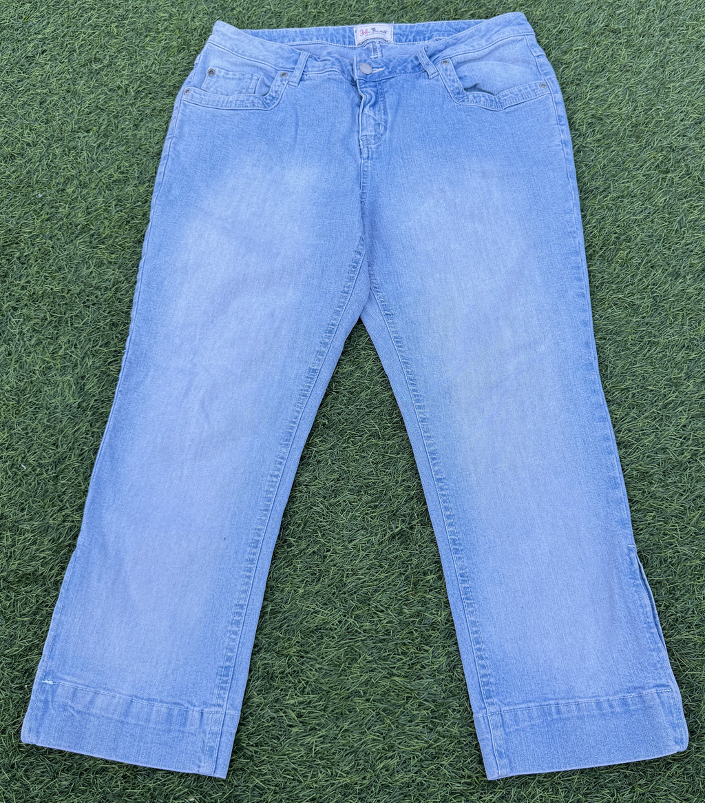 John Baner Womens Jeans W30 L33 Blue Wide Leg Flared Light Wash