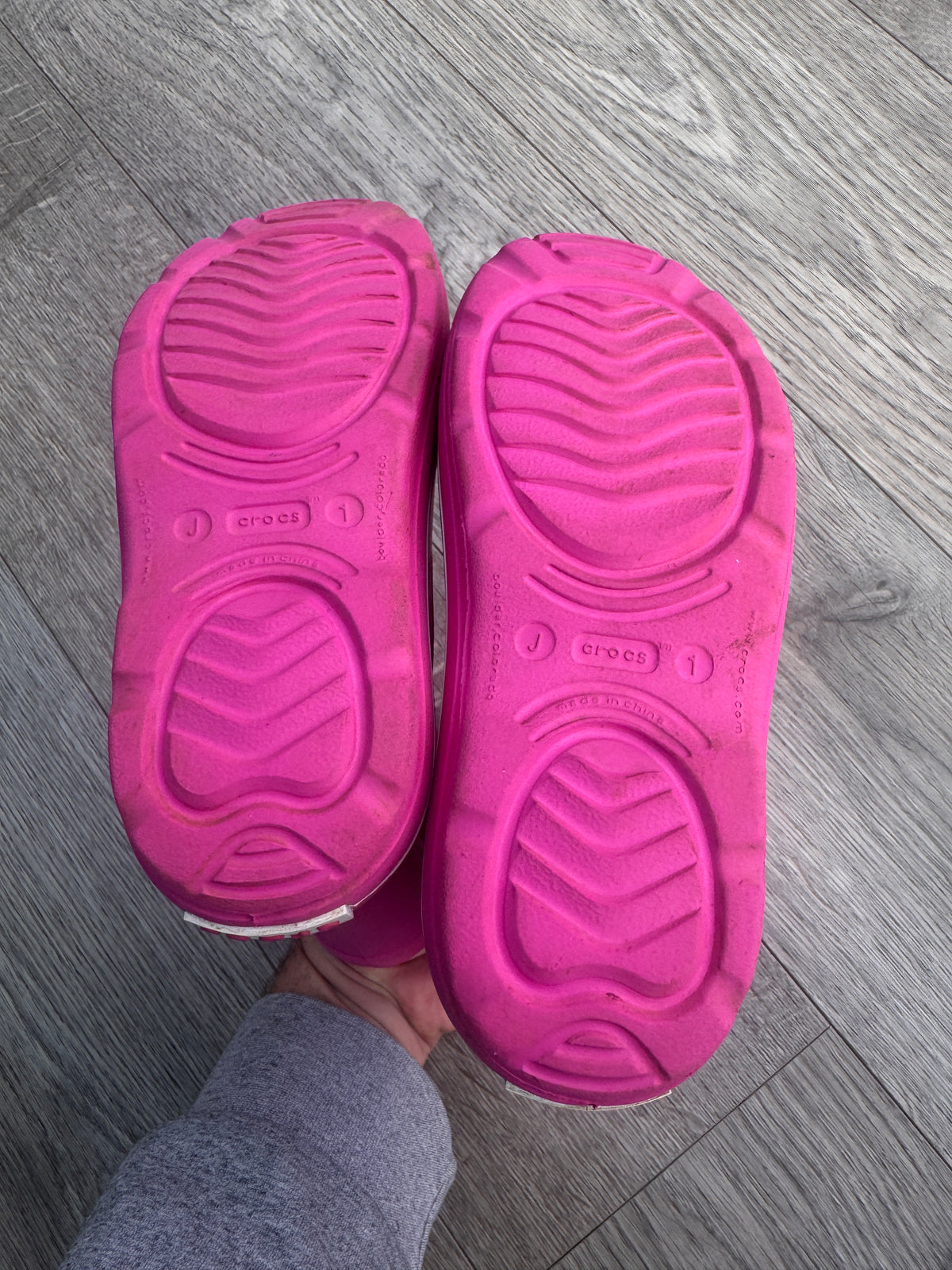 Crocs Kids Wellies Pink Rain Boots Waterproof Girls Size J1 11018 Wellington