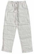 Orvis Womens Linen Trousers Size Small 6/8 L 27 Beige Cream Drawstring Wide Leg