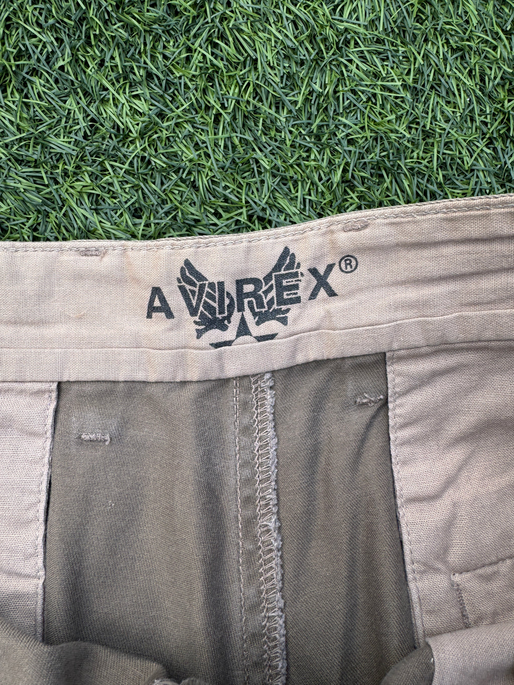 Avirex Mens Chino Trousers Size W34 L30 Beige Stone Straight Leg