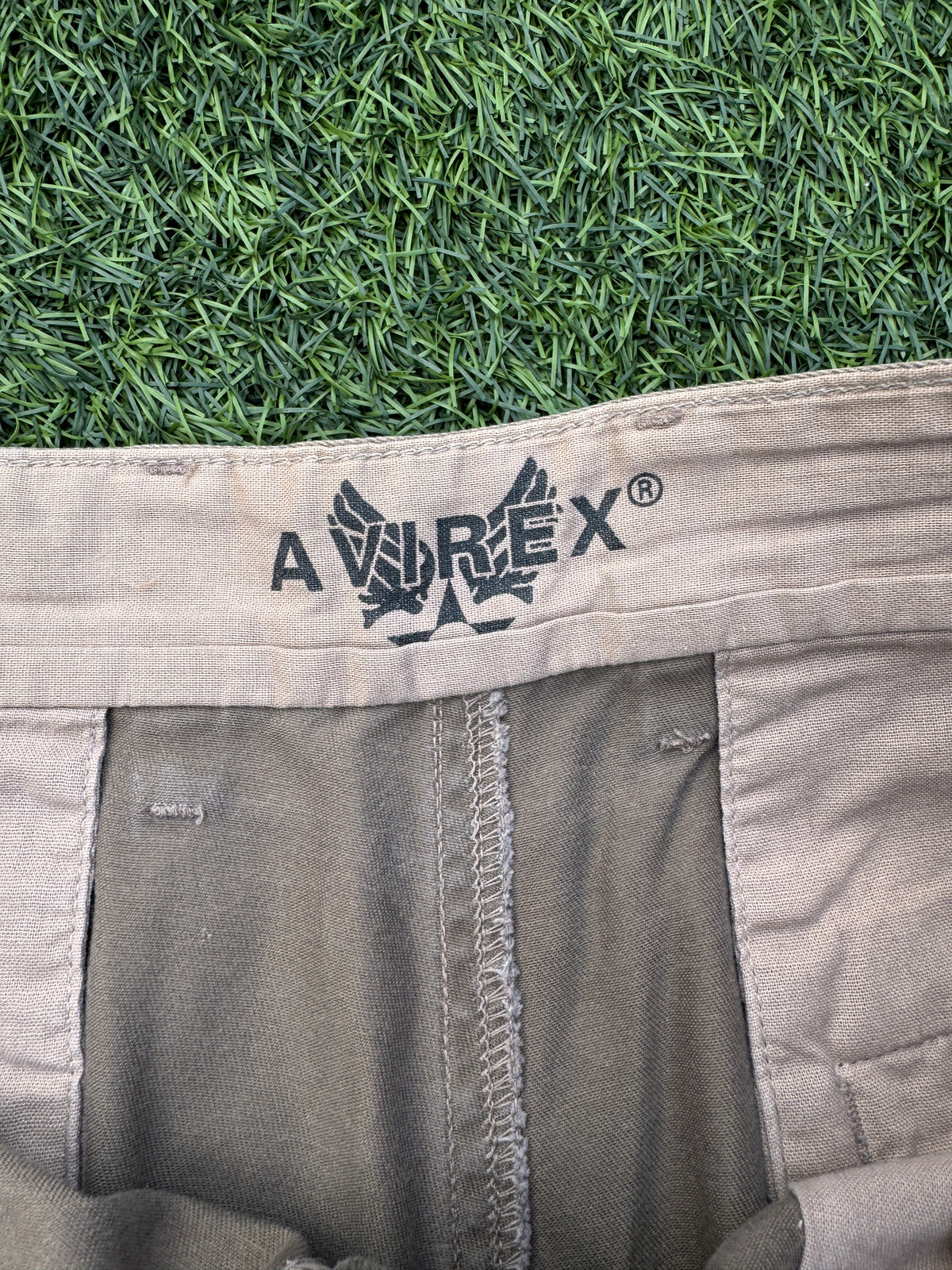 Avirex Mens Chino Trousers Size W34 L30 Beige Stone Straight Leg