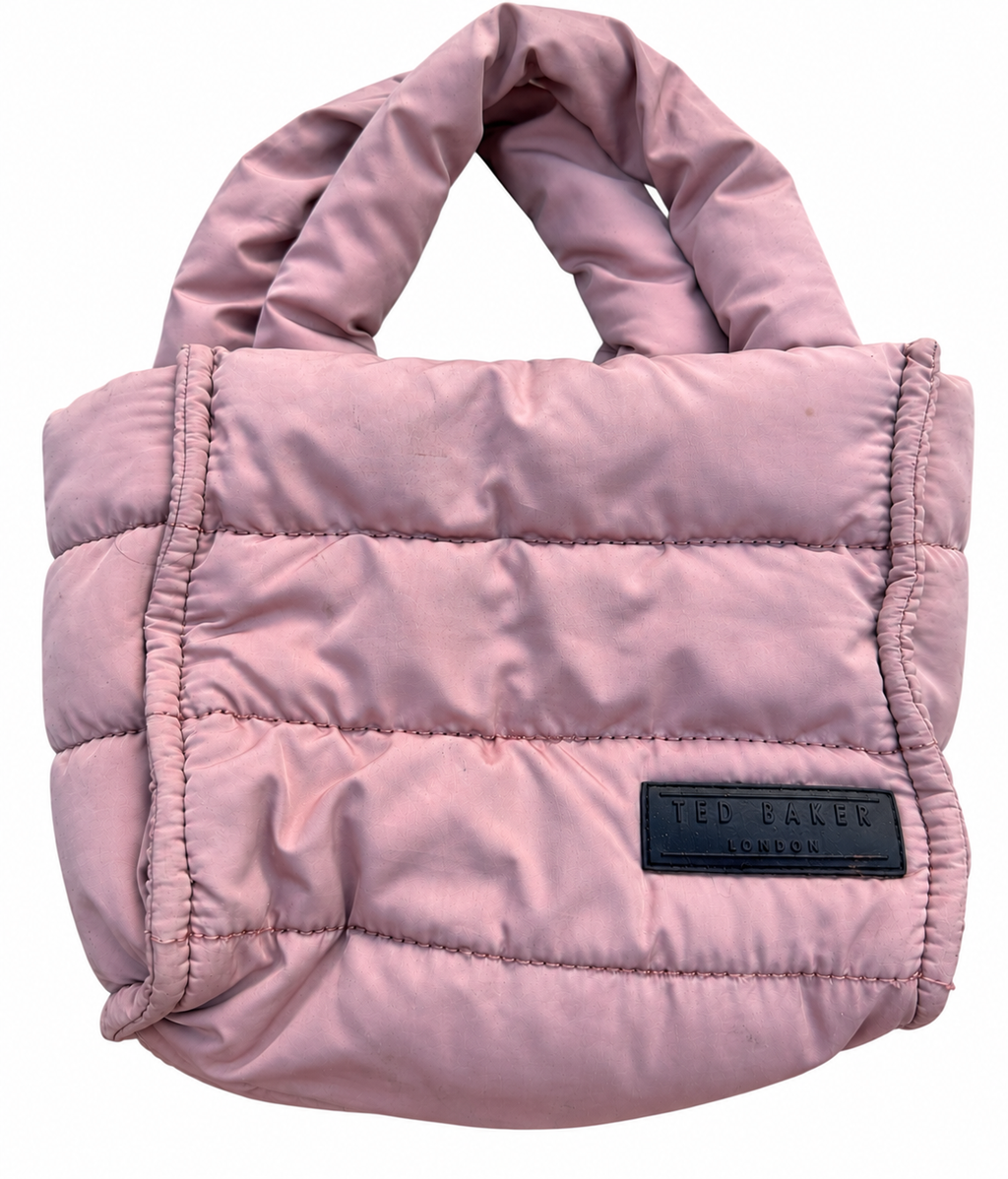 Ted Baker London Womens Pink Puffer Padded Handbag Shoulder Bag Quilted