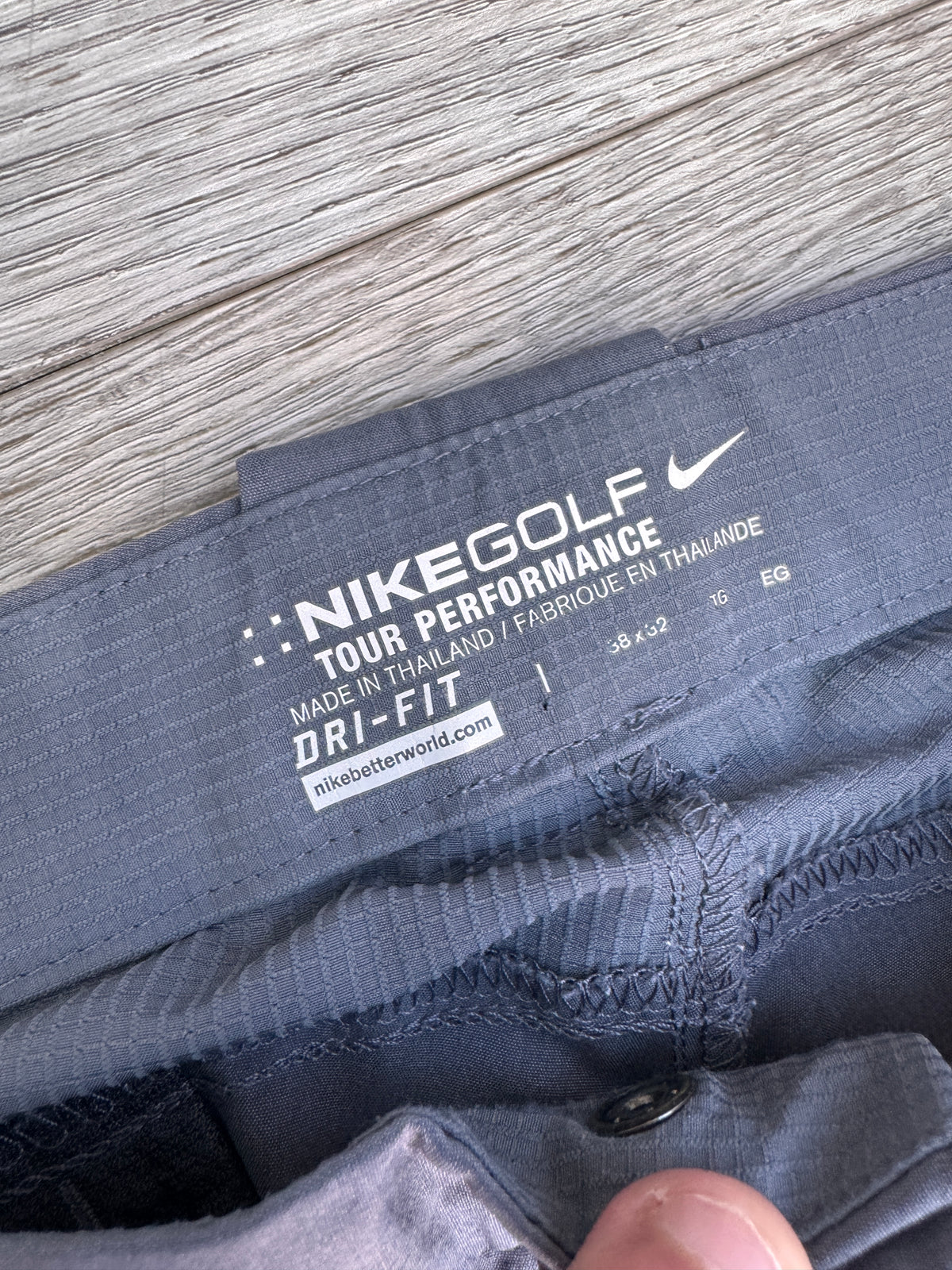 Nike Golf Mens Dri Fit Performance Trousers W38 L32 Grey Straight Leg