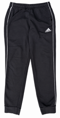 Adidas Mens Small Joggers Black White Piping Fleece Lined Tracksuit