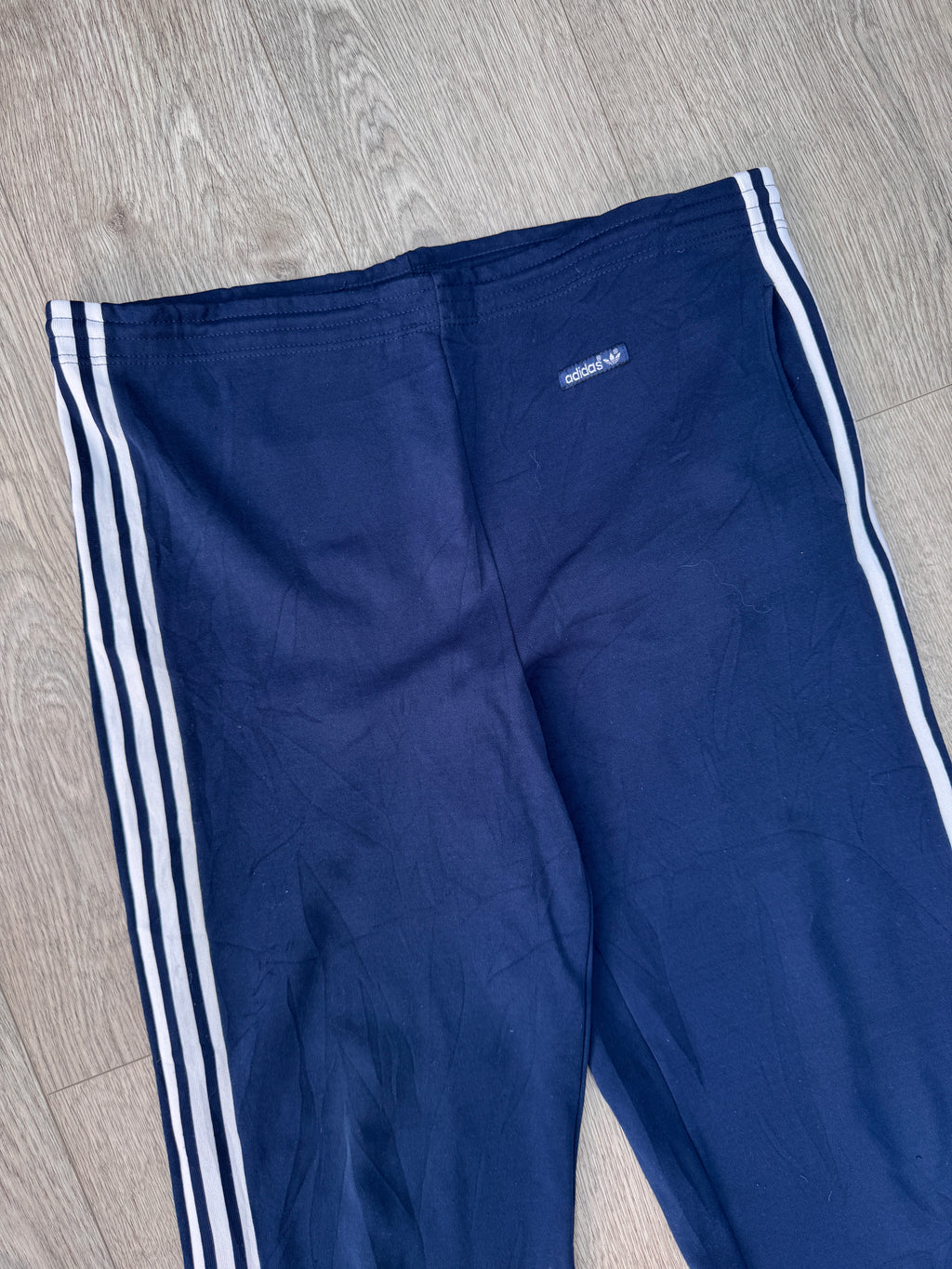 Adidas Originals Mens 80’s Track Pants Navy Blue 3 Stripe Trefoil Size W 36 L 30